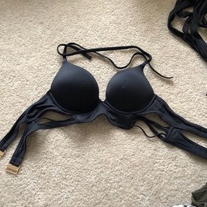 Victoria’s Secret bikini top swim black size 32a